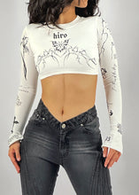 Load image into Gallery viewer, TATTOO GIRL CROP TOP IN WHITE
