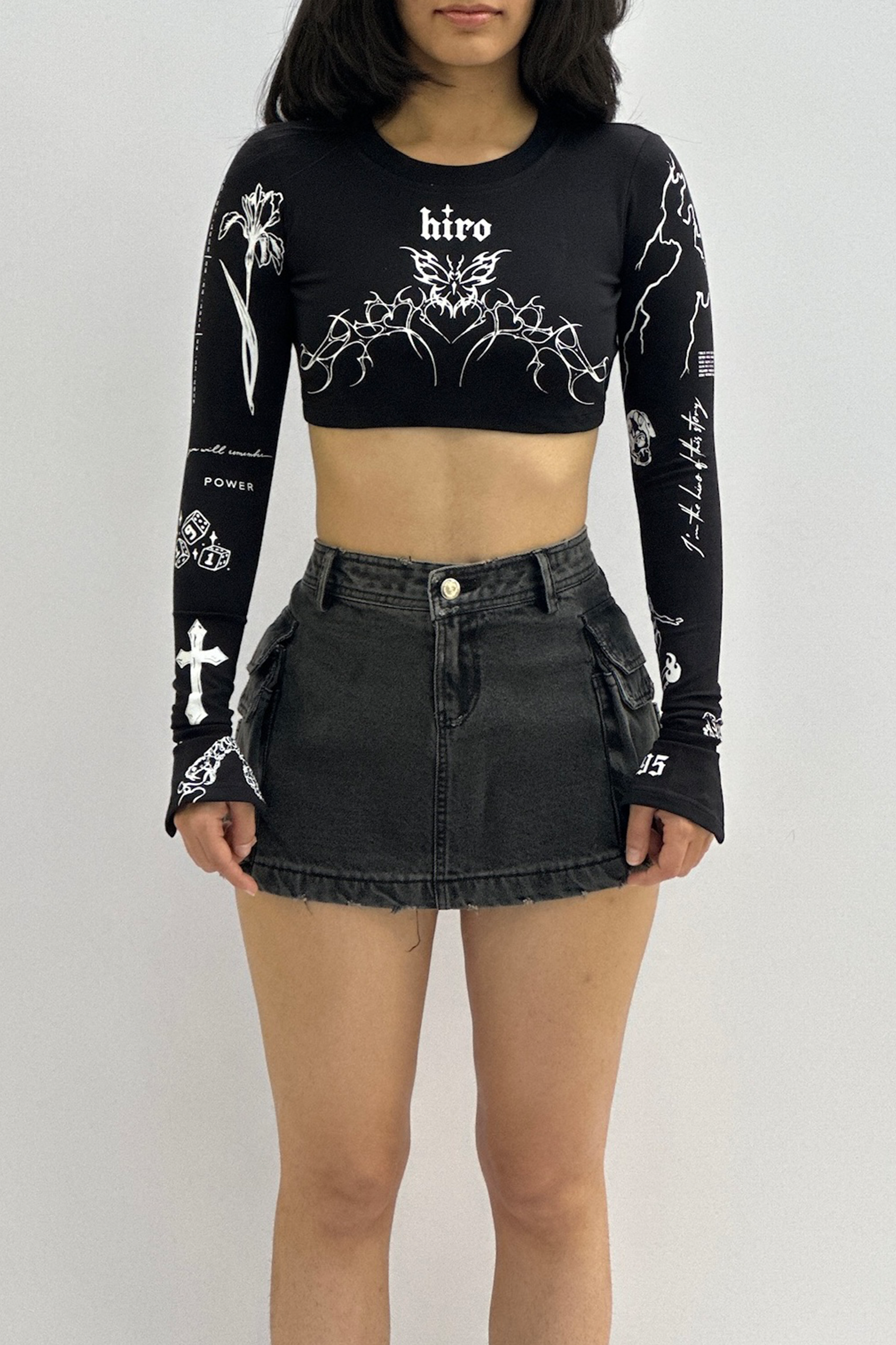 CARGO SKIRT IN BLACK