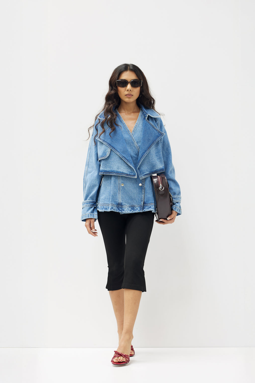 CROP TRENCH COAT