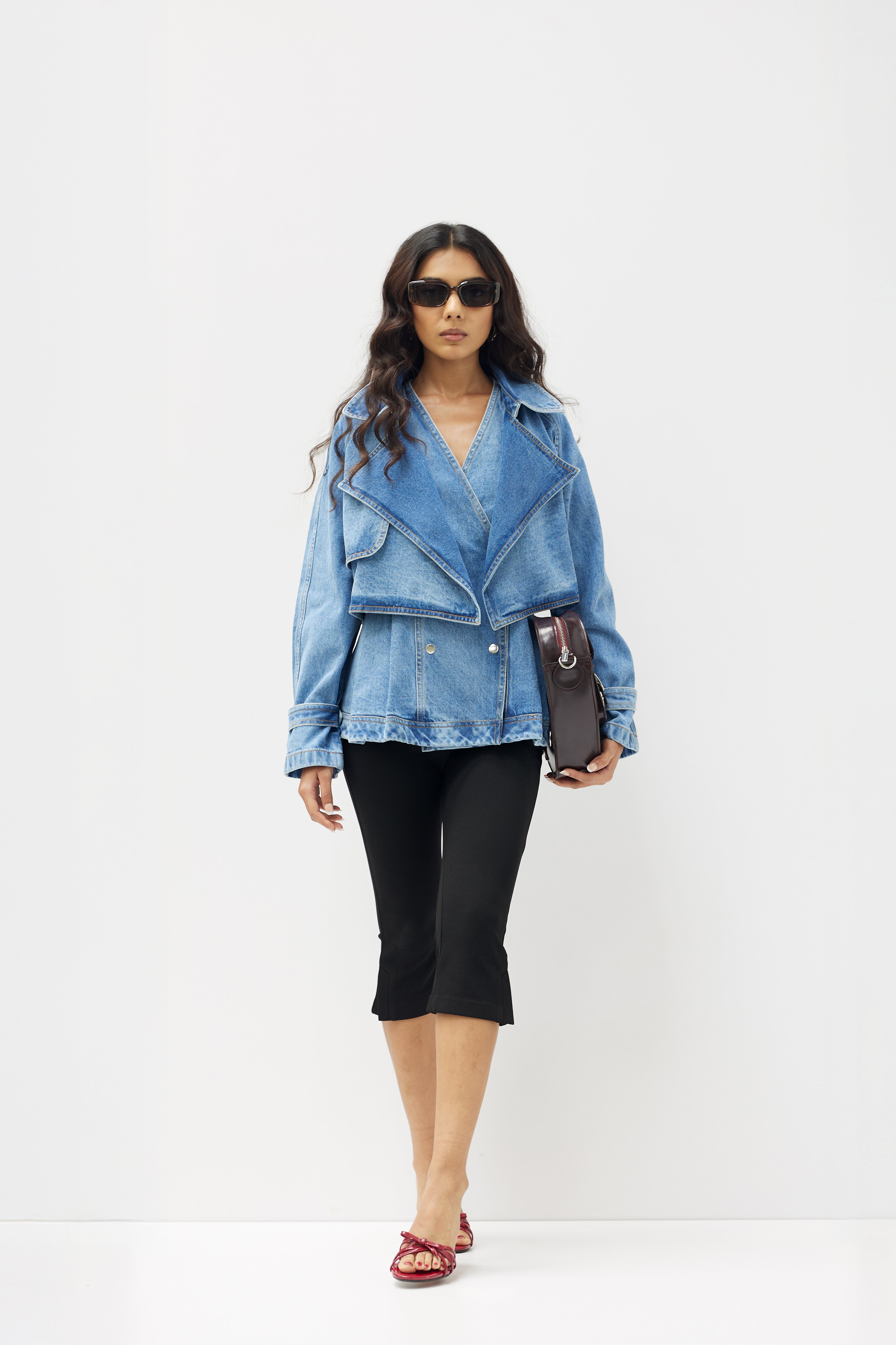CROP TRENCH COAT