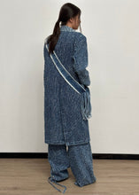 Load image into Gallery viewer, RIPPER TRENCH COAT IN BLUE
