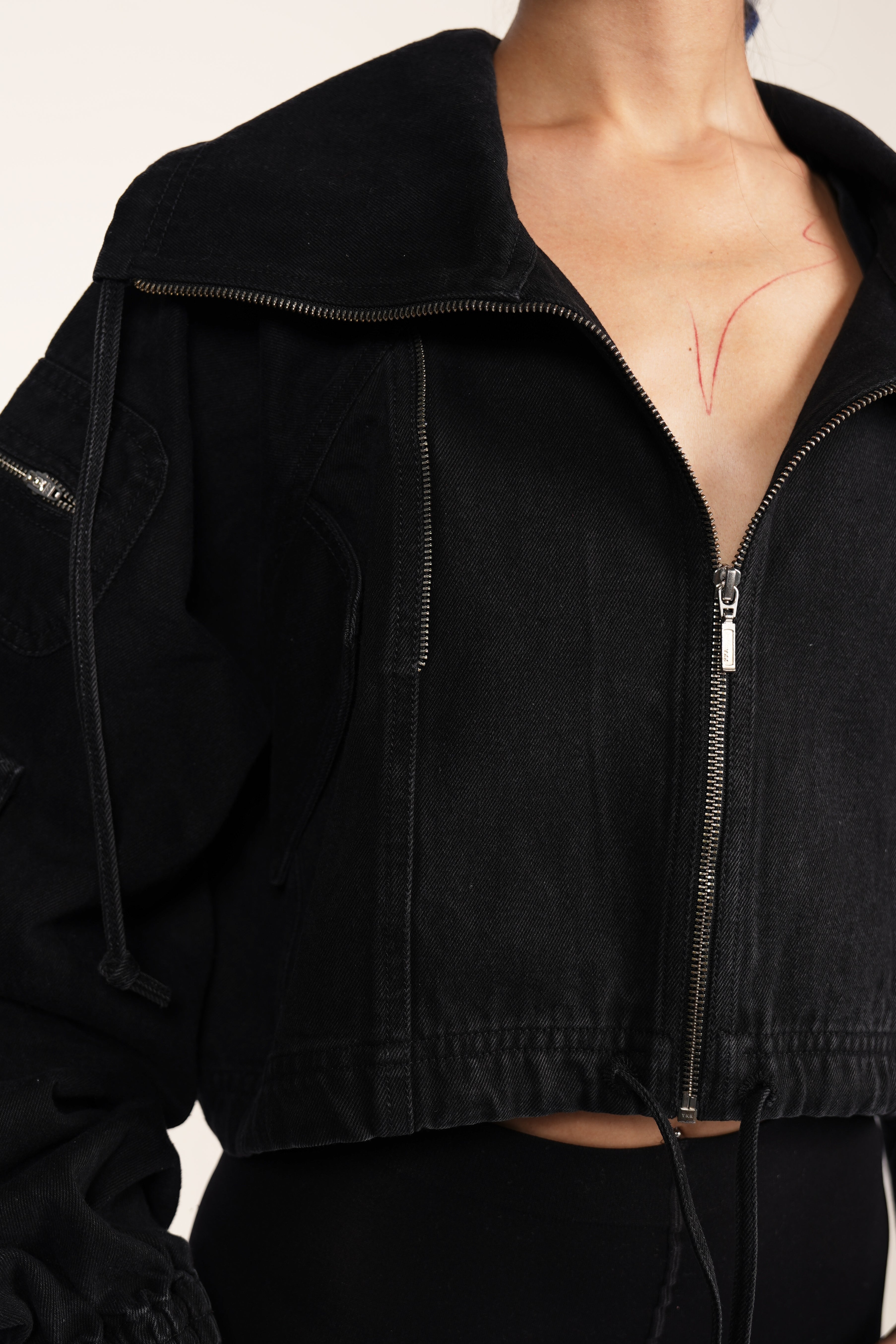 ICON CROPPED BLACK BLING JACKET