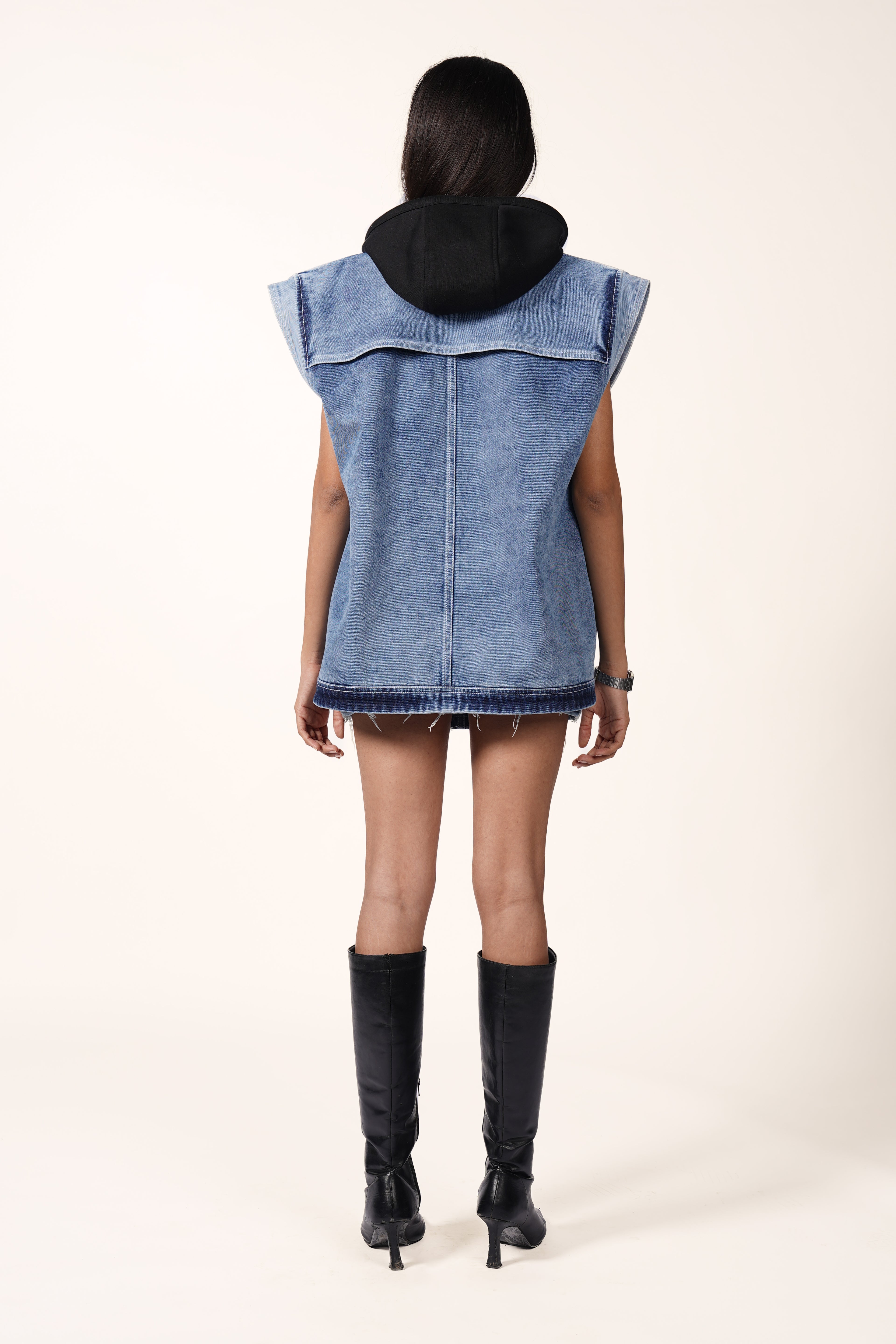 DOUBLE UTILITY JACKET IN BLUE