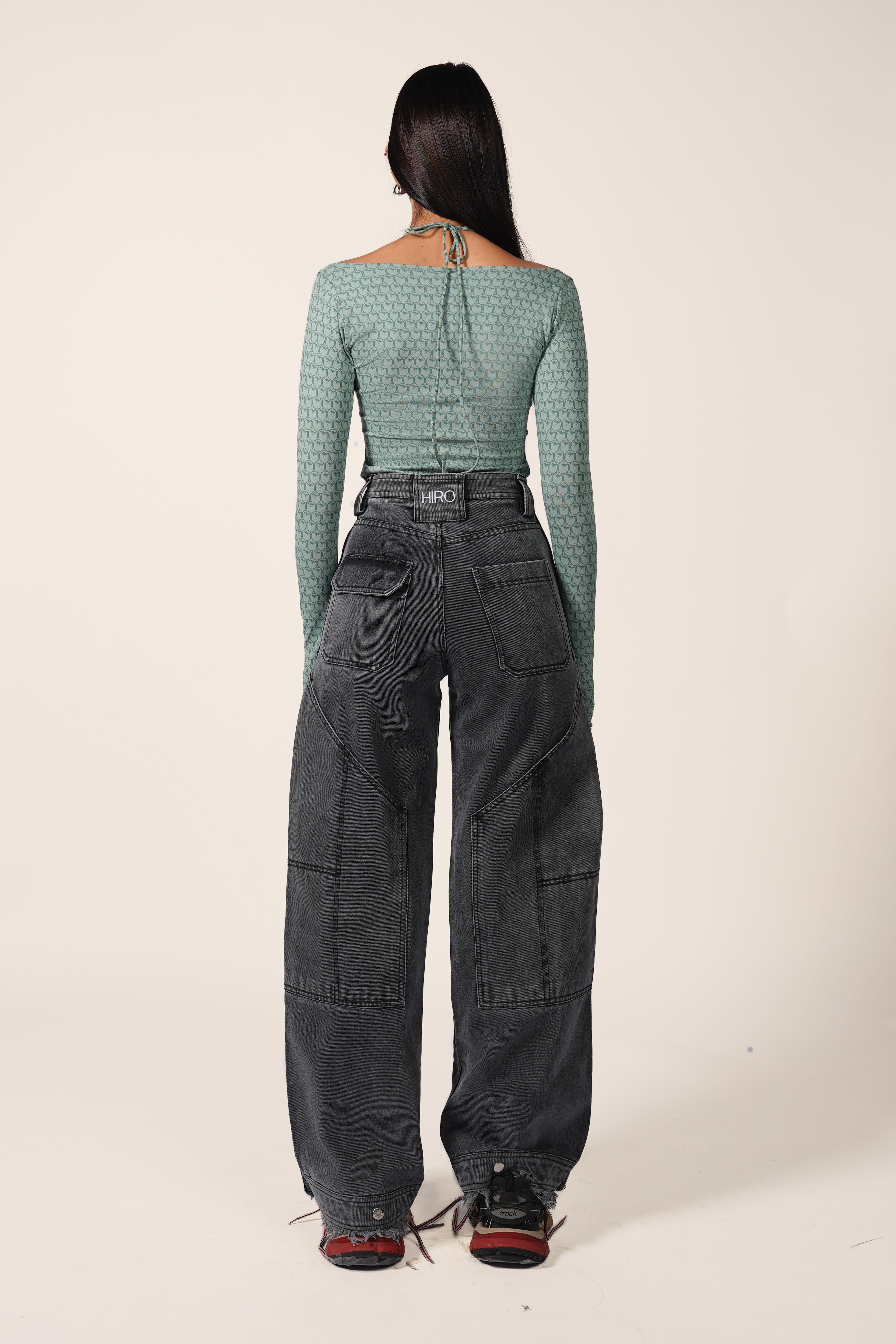 BIKER BODYSUIT IN SAGE