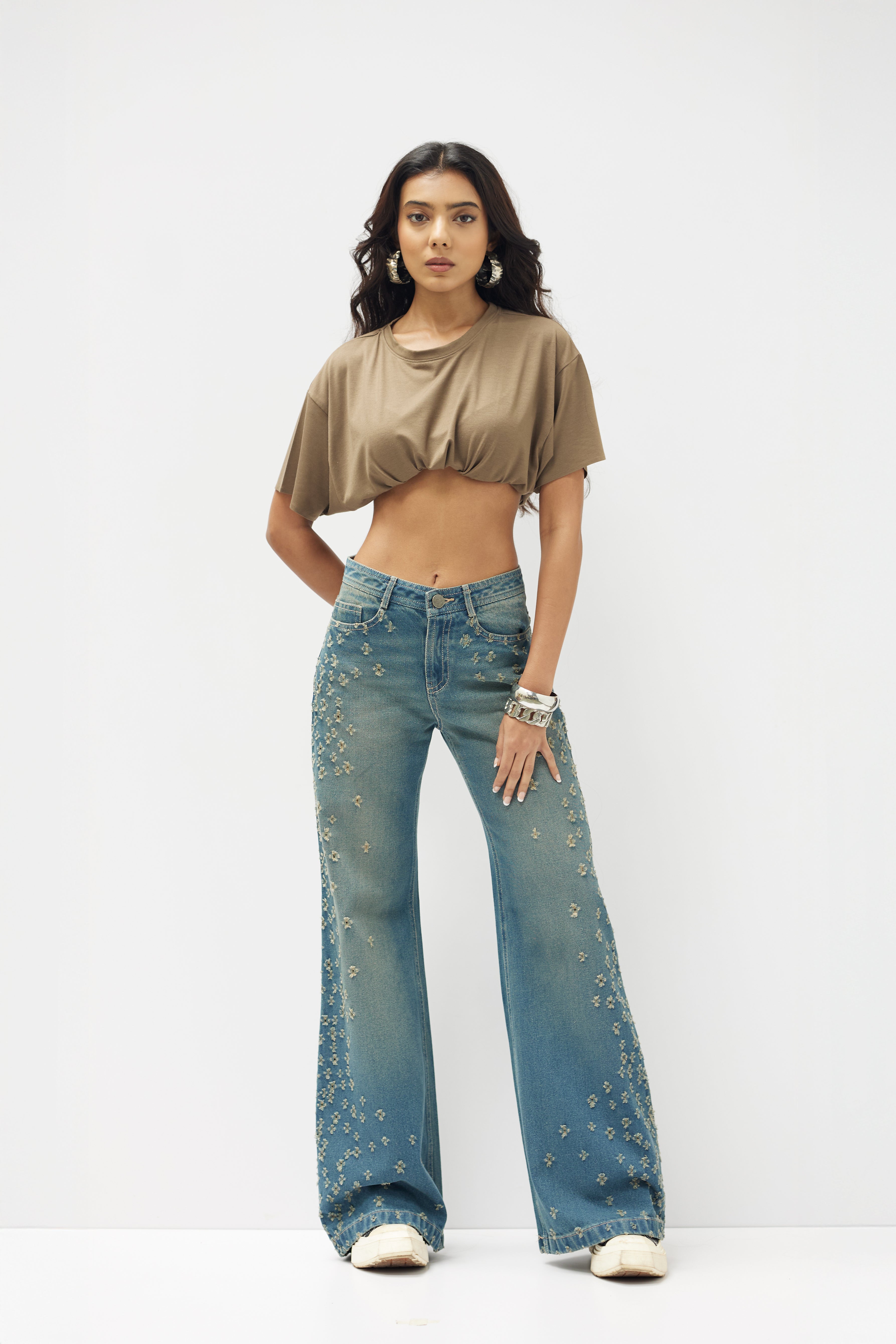 BULLET PANTS IN MUD WASH BLUE