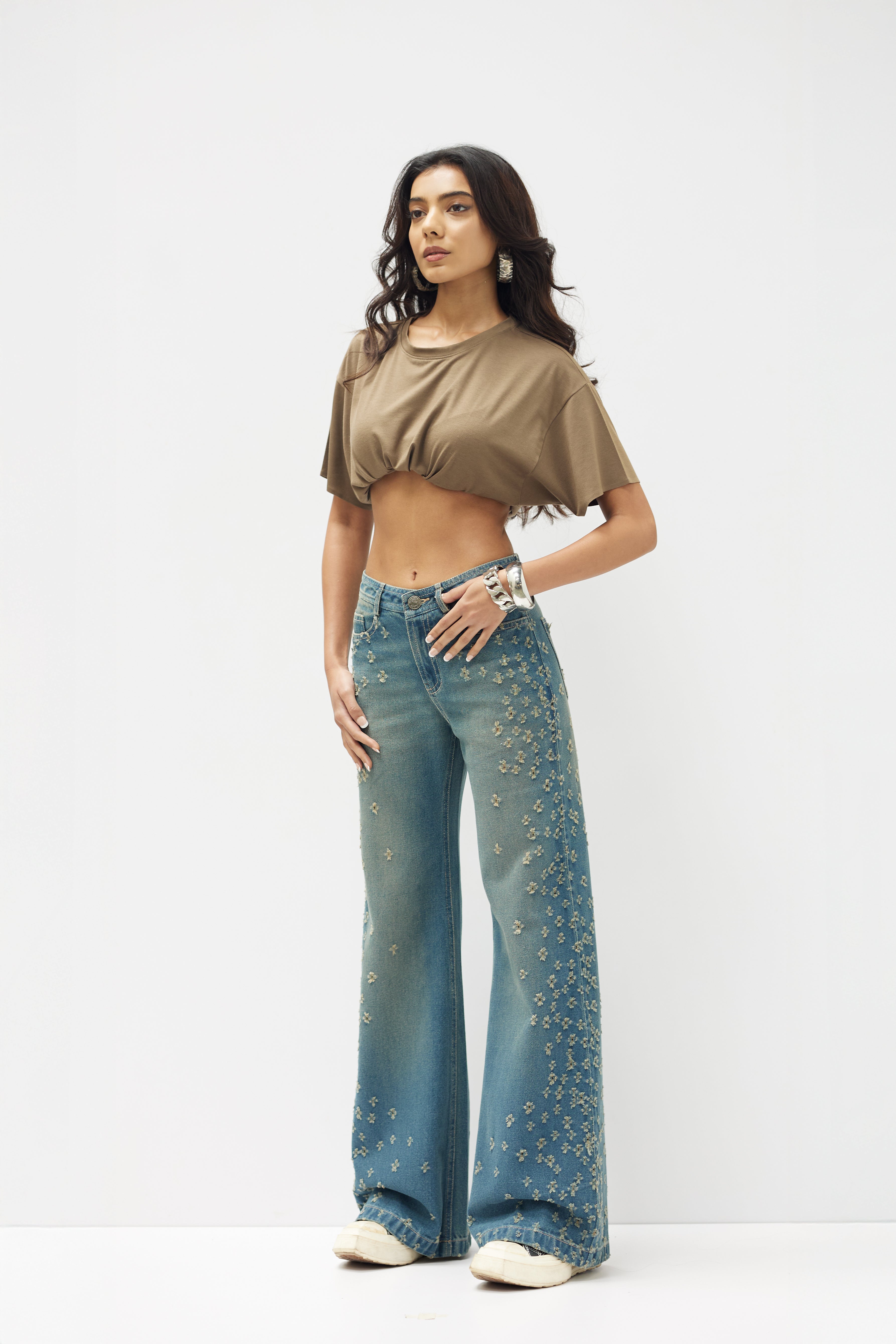 BULLET PANTS IN MUD WASH BLUE