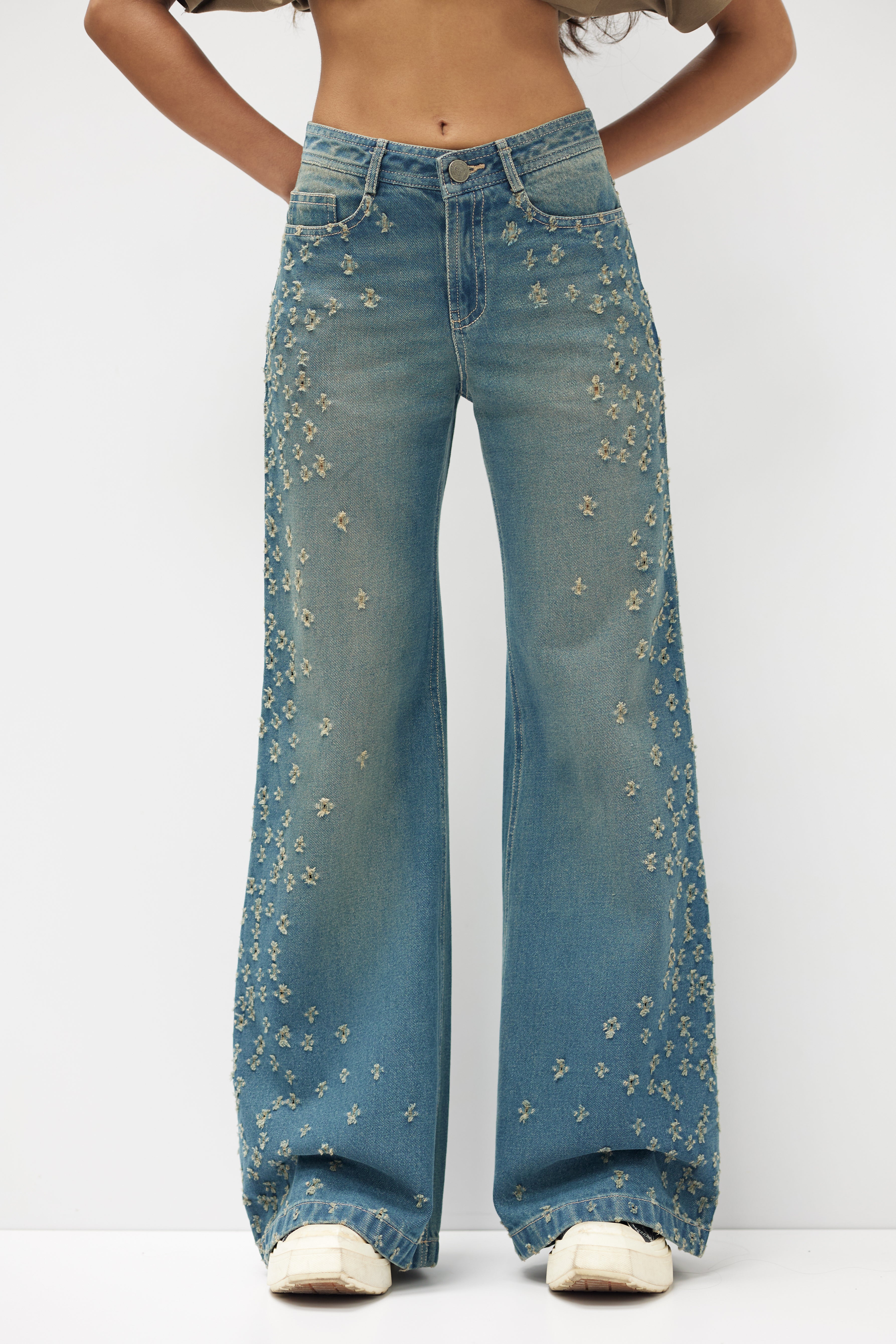 BULLET PANTS IN MUD WASH BLUE