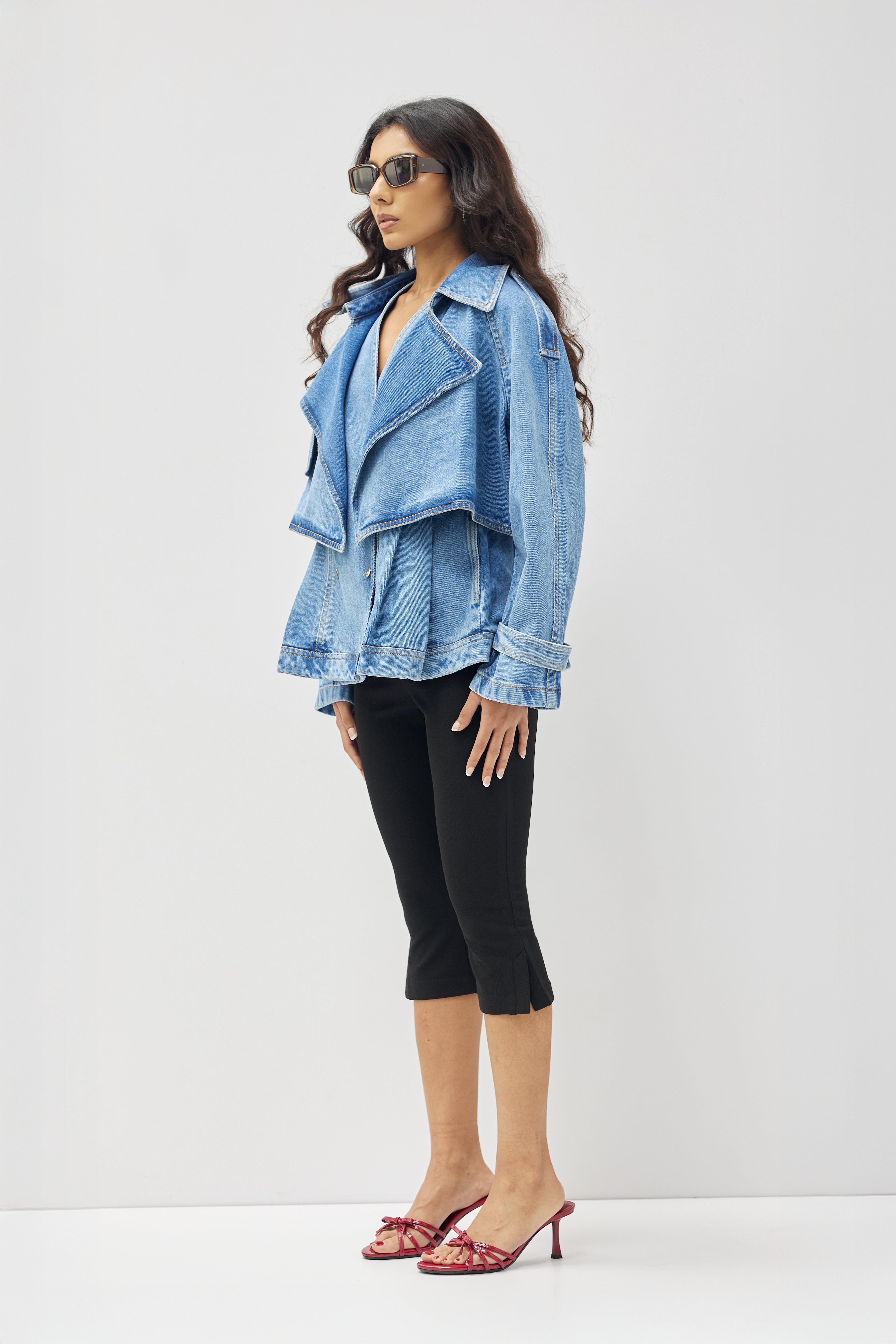 CROP TRENCH COAT