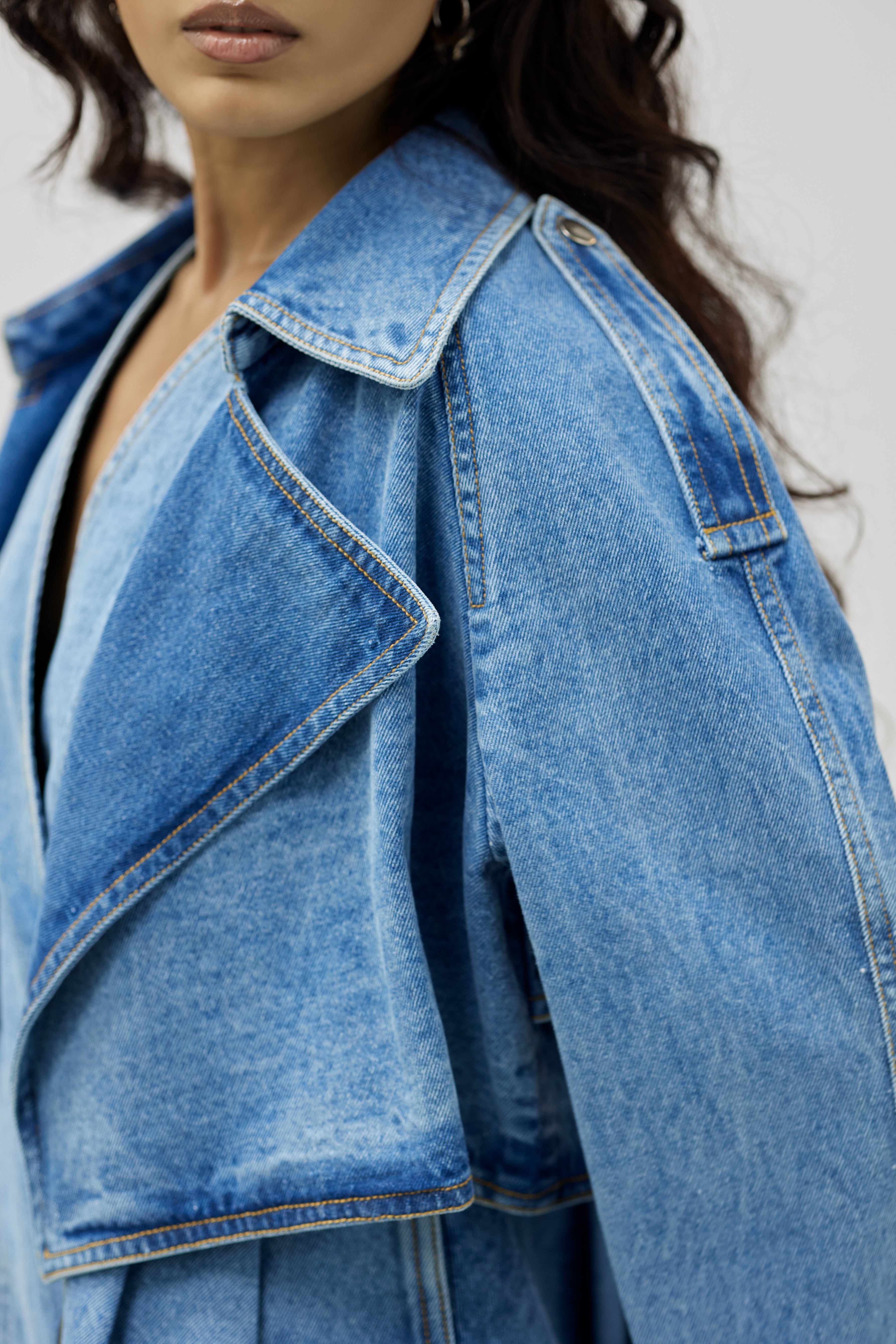 CROP TRENCH COAT