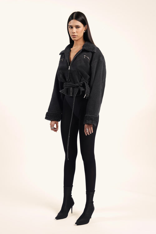 AVIATOR JACKET- BLACK
