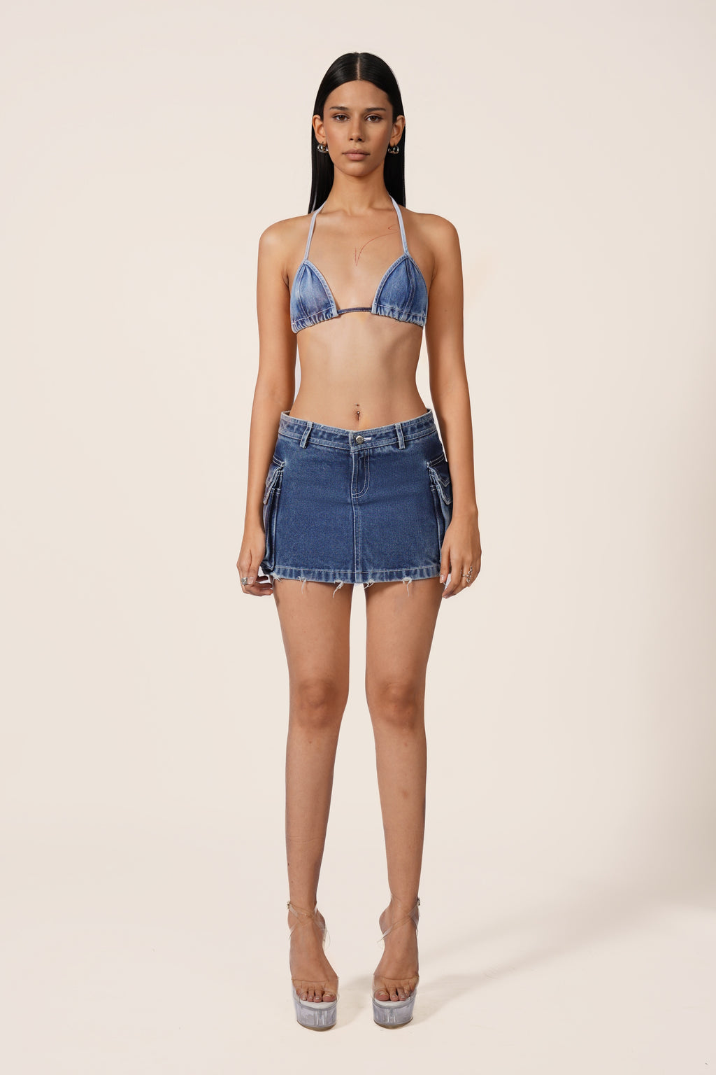CARGO SKIRT IN BLUE