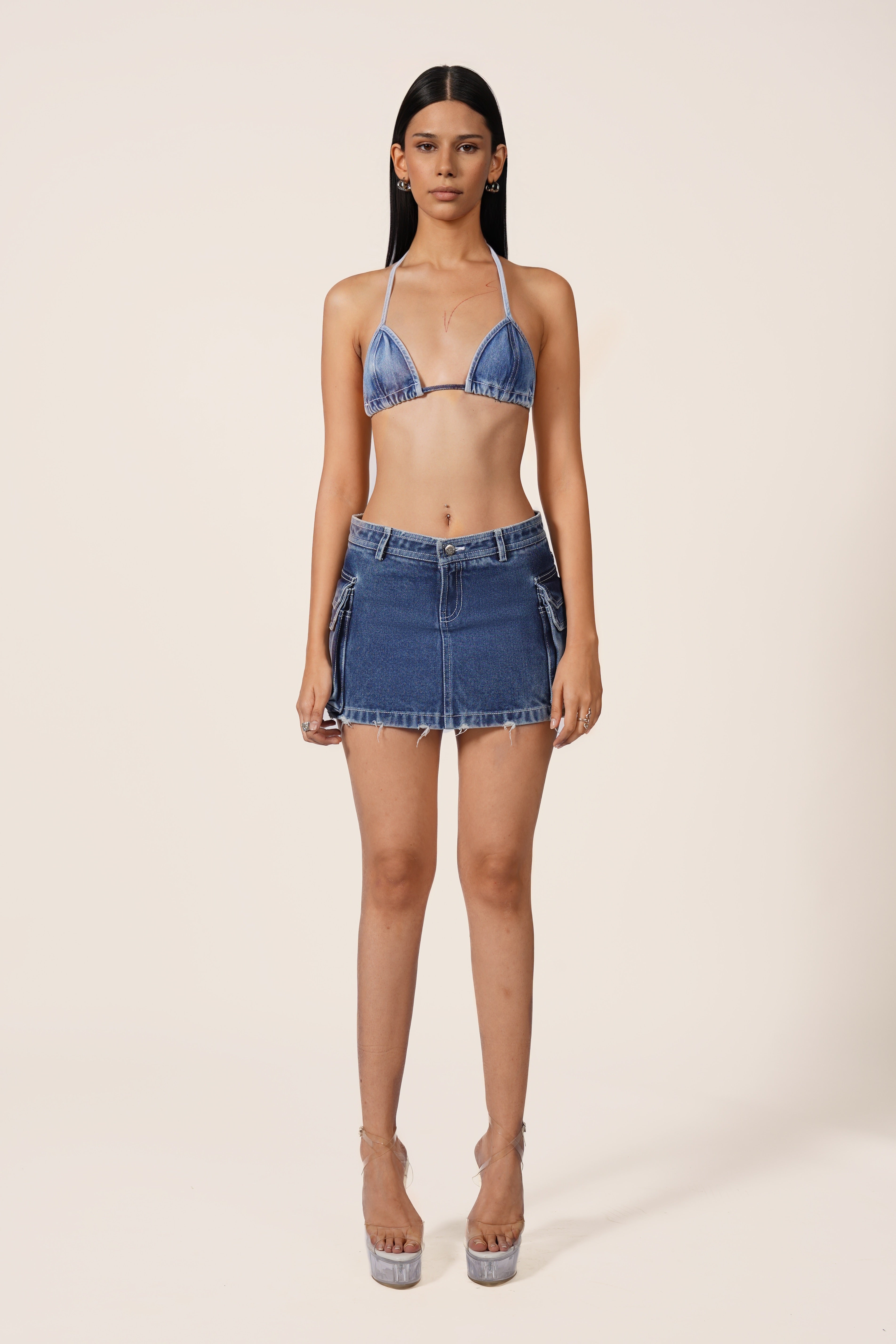 CARGO SKIRT IN BLUE