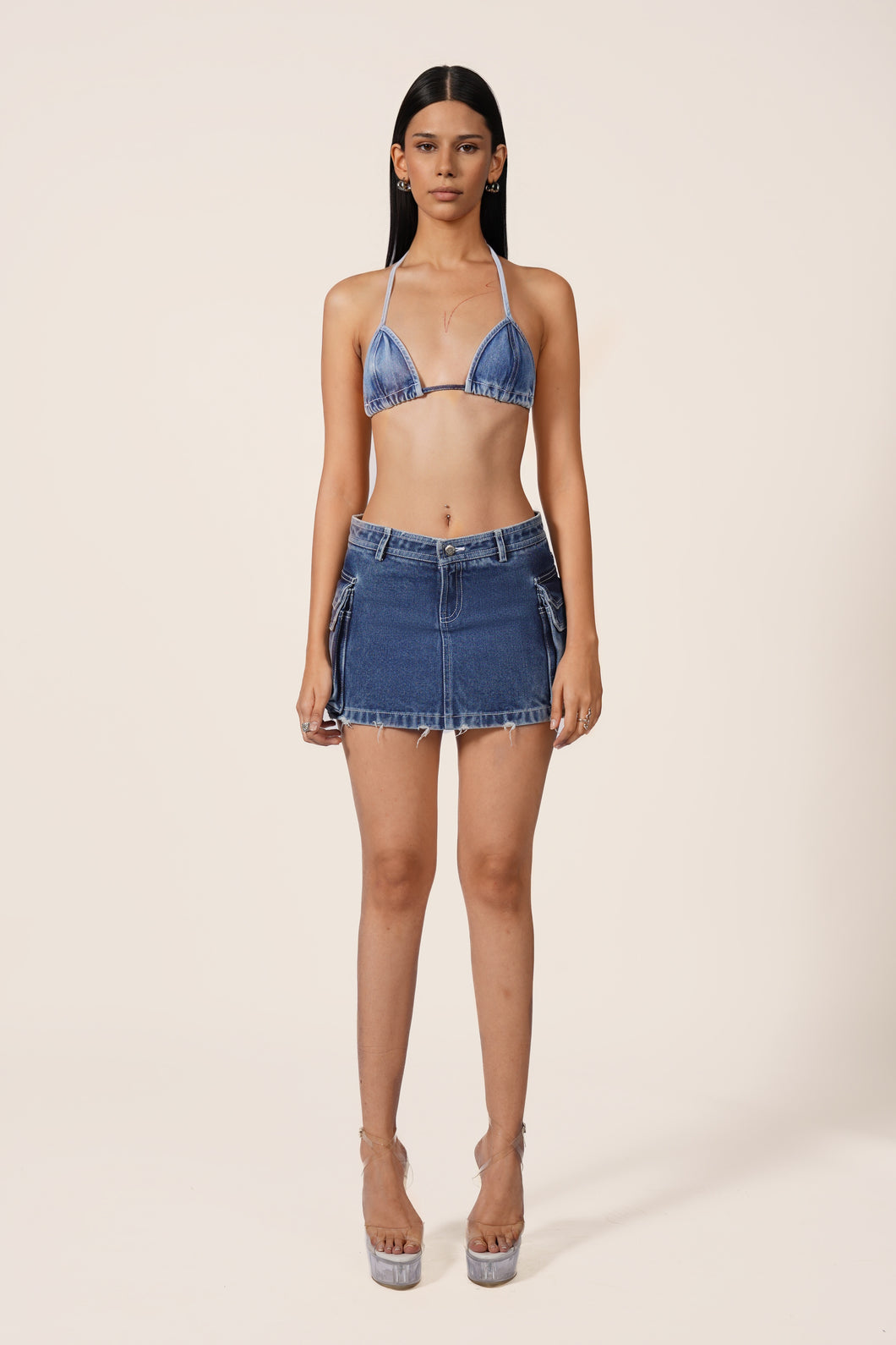 CARGO SKIRT IN BLUE