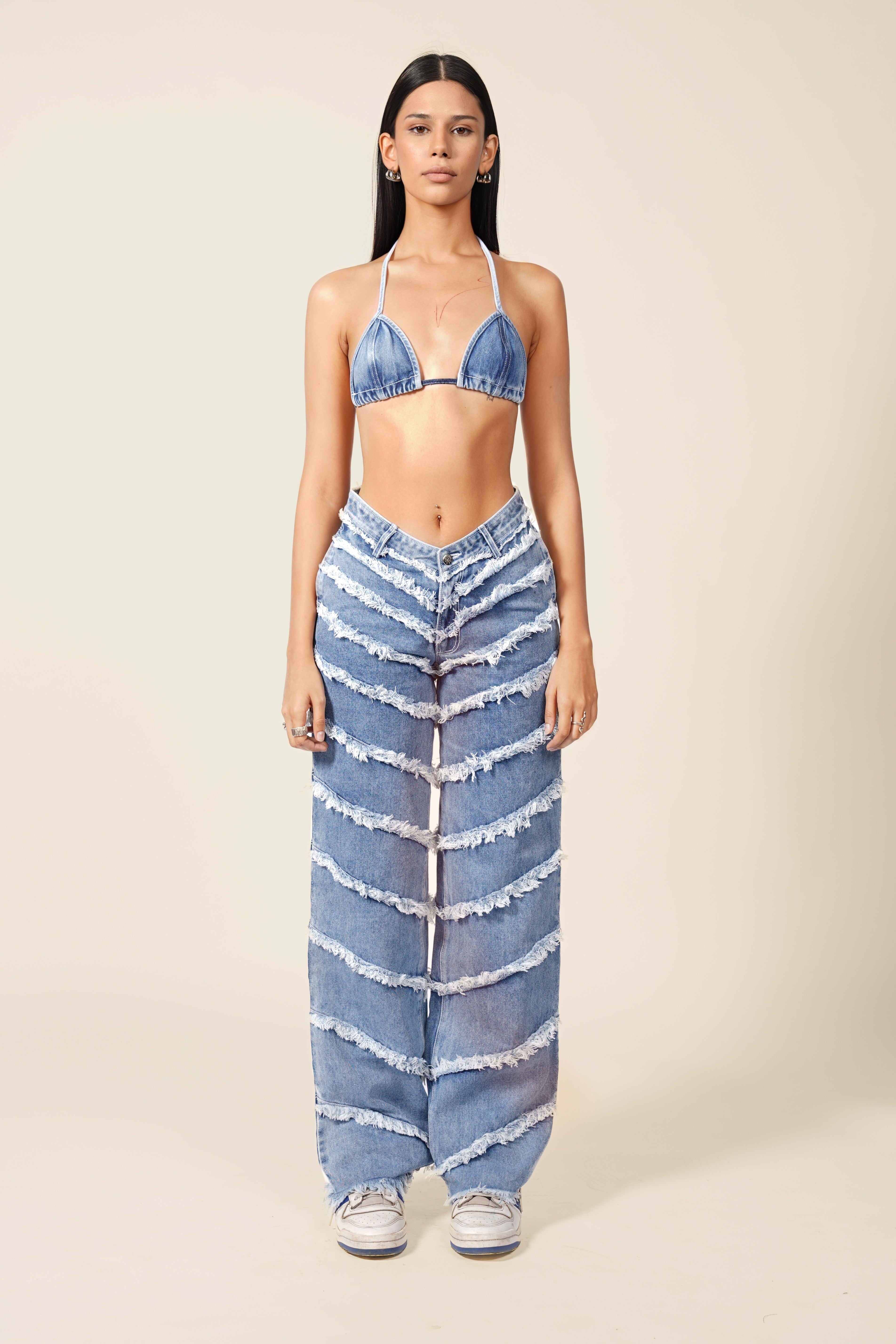 BRITNEY PANEL PANTS IN BLUE [INSIDE OUT STITCH]
