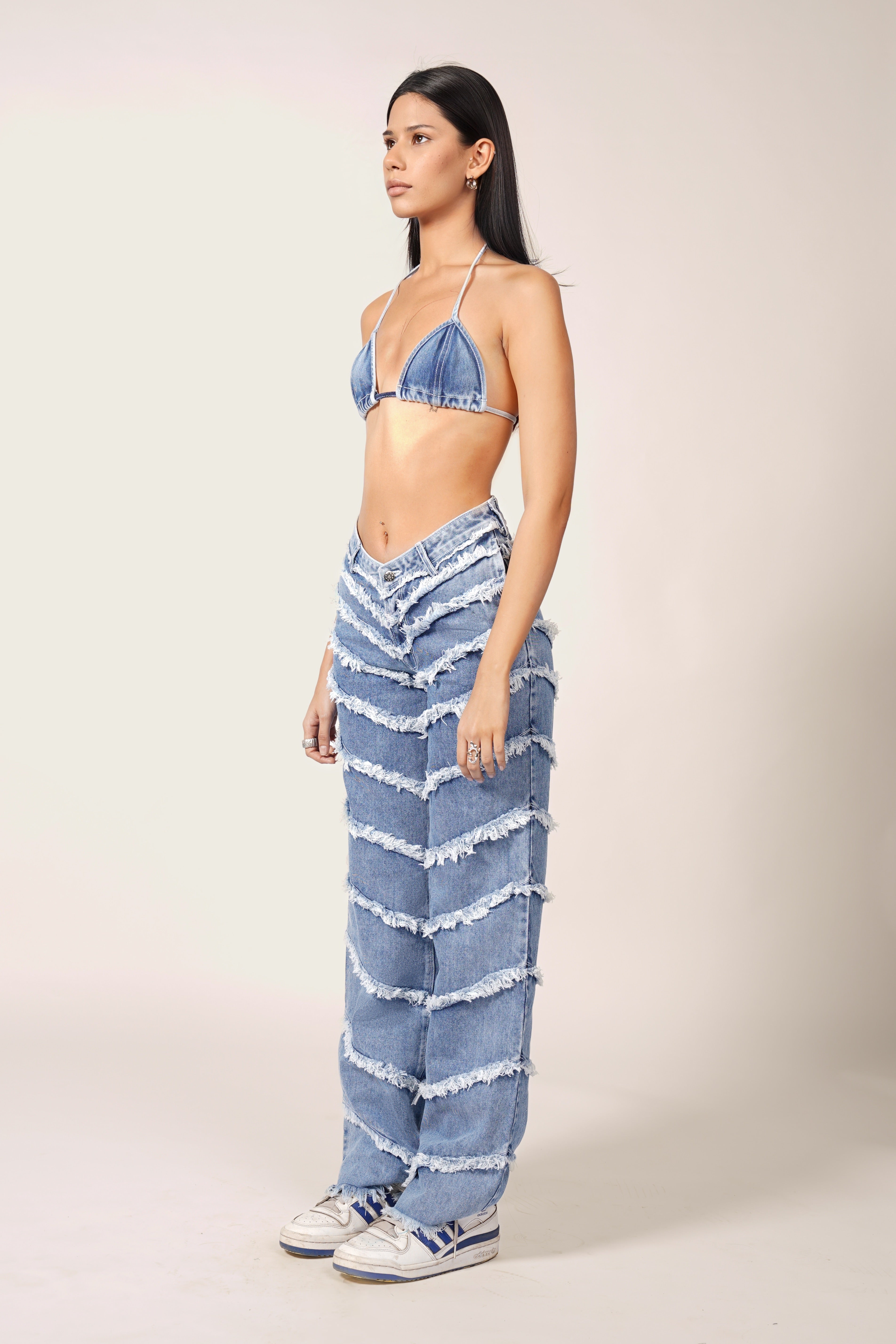 BRITNEY PANEL PANTS IN BLUE [INSIDE OUT STITCH]