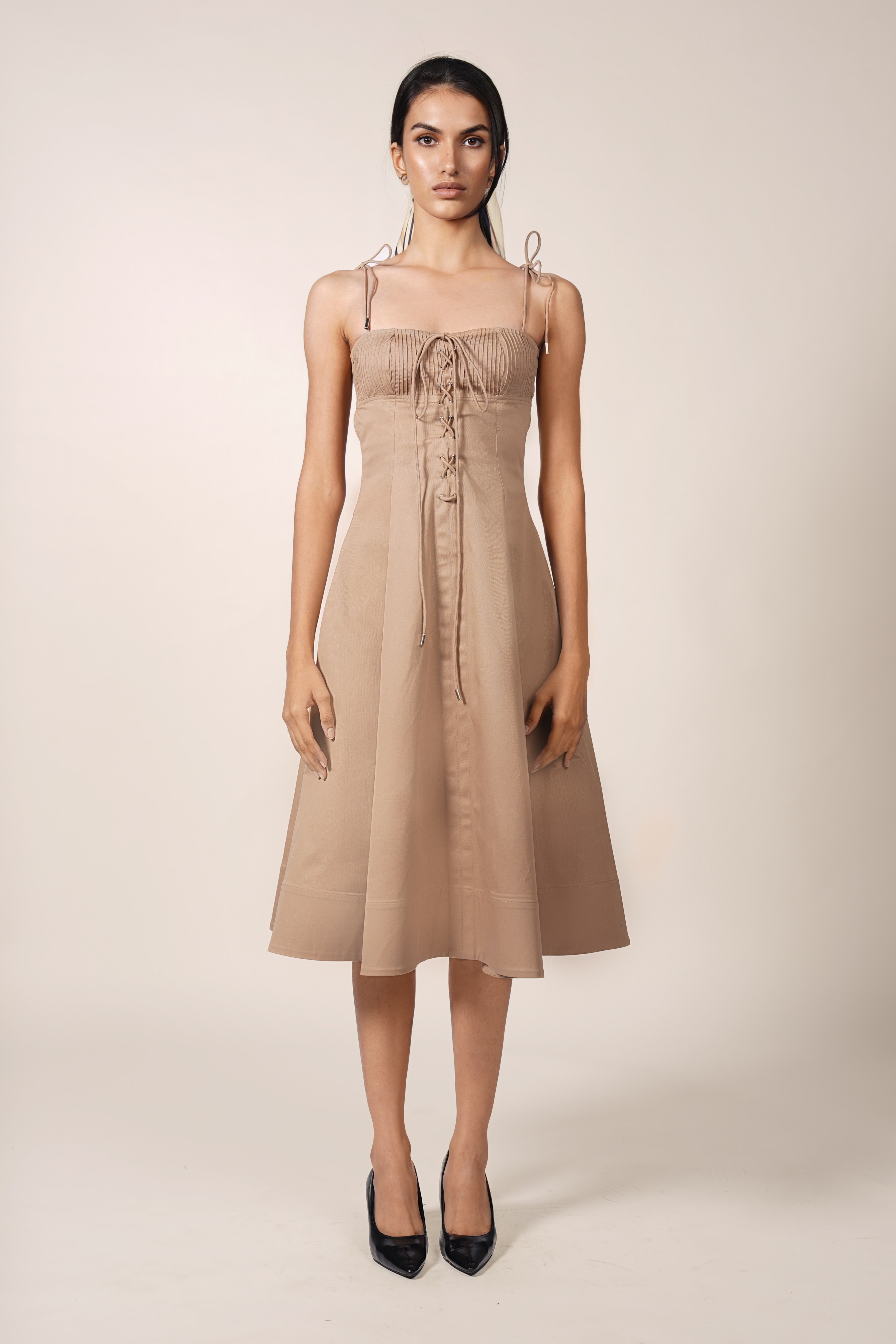 VERONA DRESS IN BEIGE