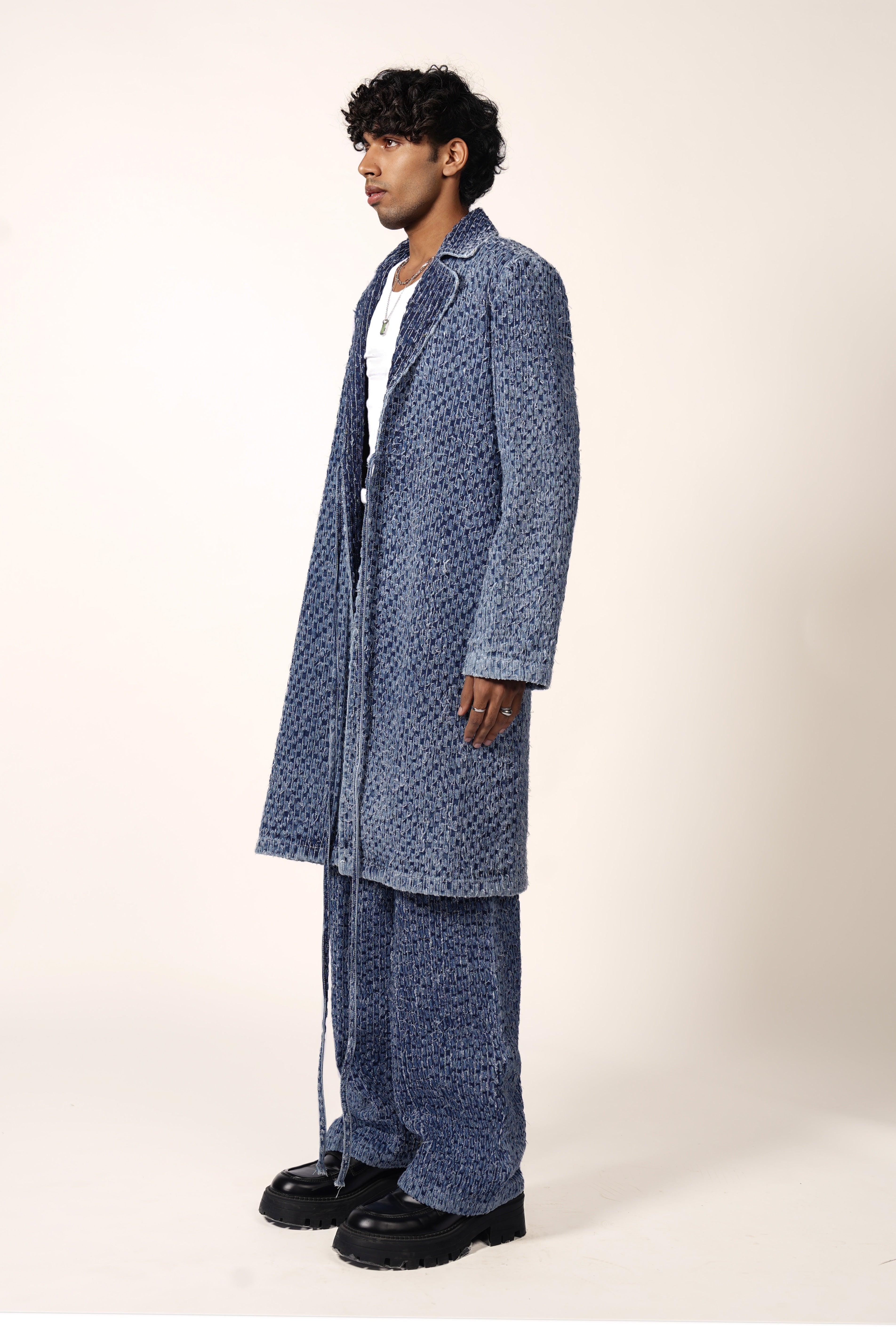 RIPPER TRENCH COAT IN BLUE