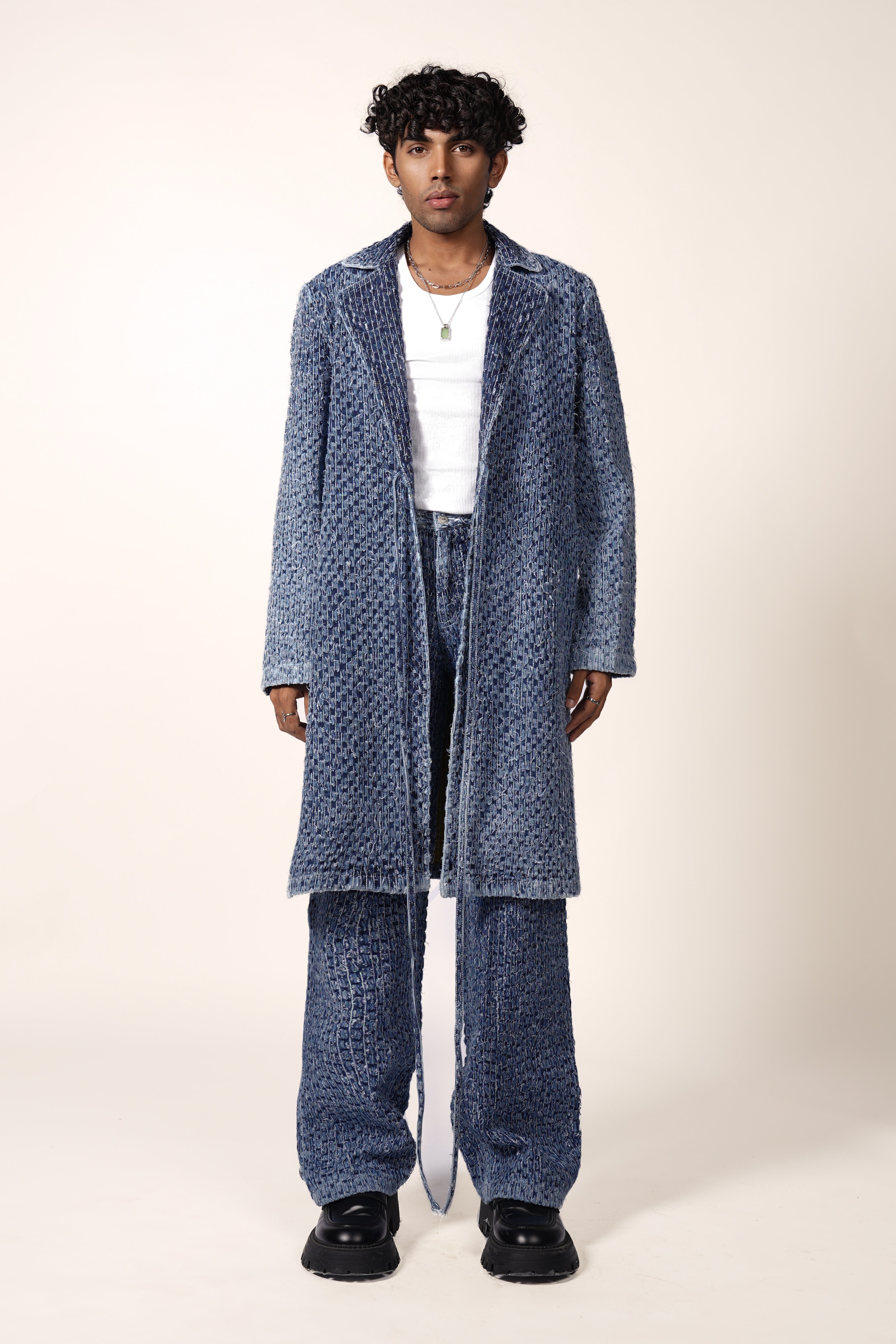 RIPPER TRENCH COAT IN BLUE