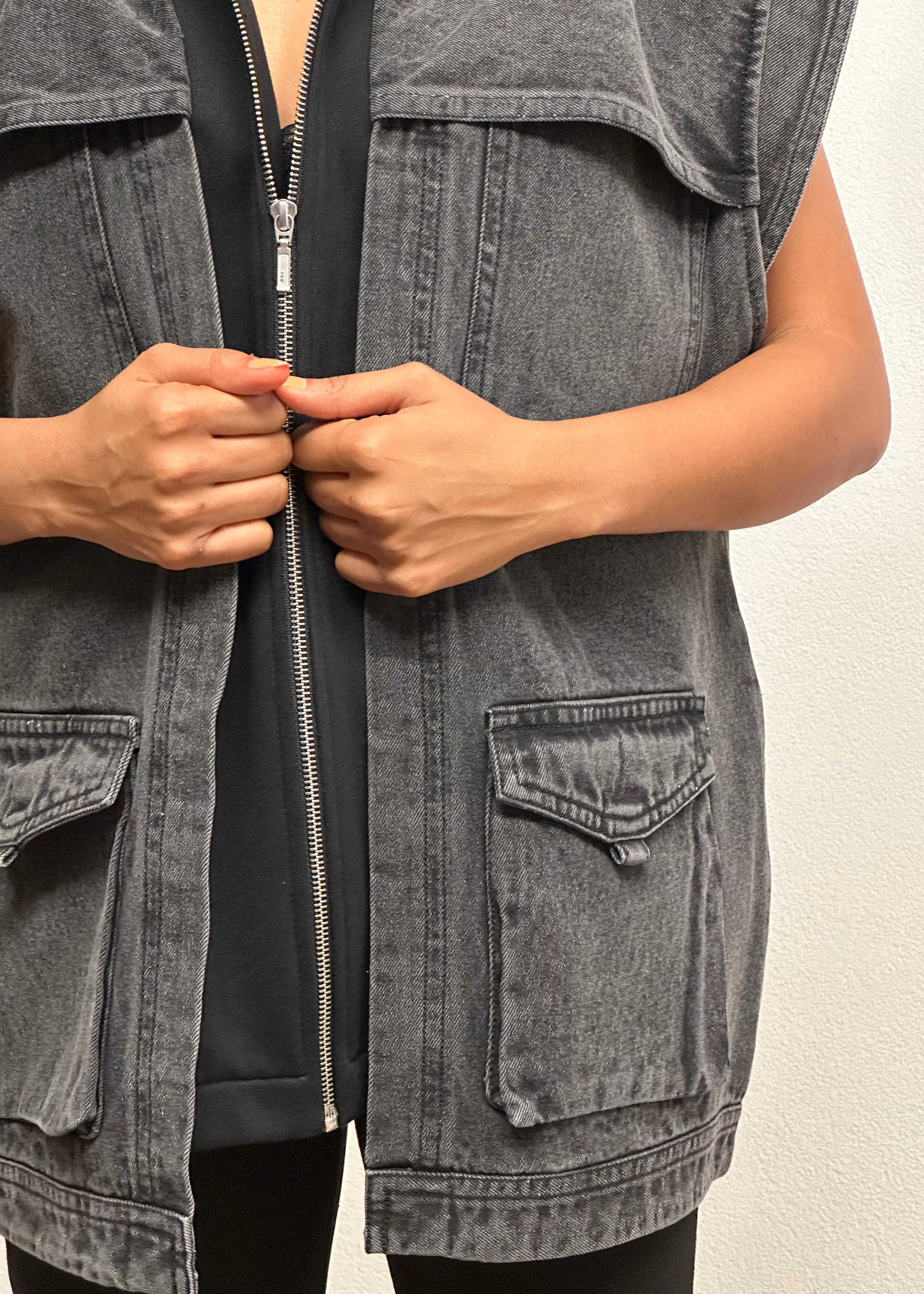 DOUBLE UTILITY JACKET IN GREY