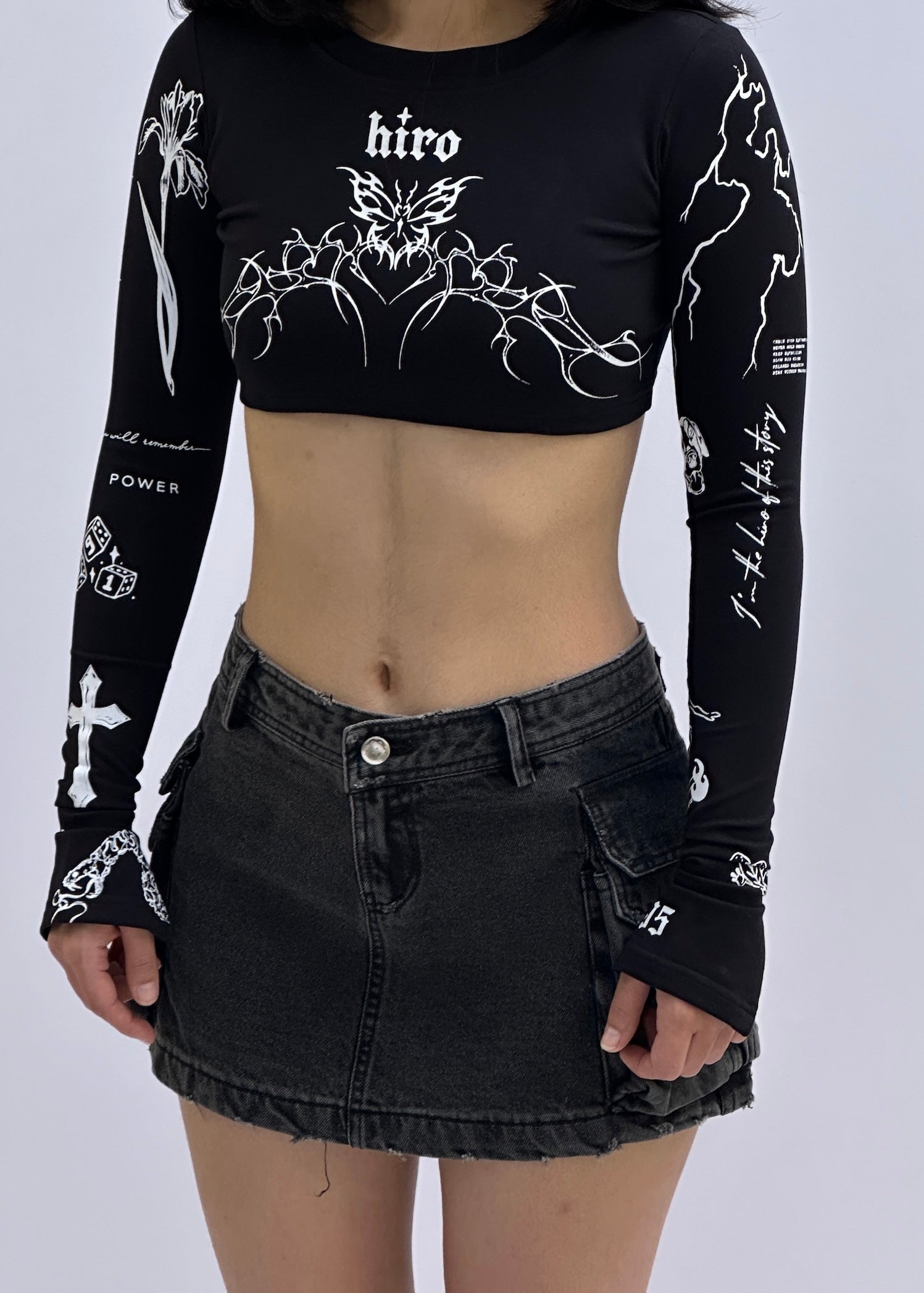 CARGO SKIRT IN BLACK