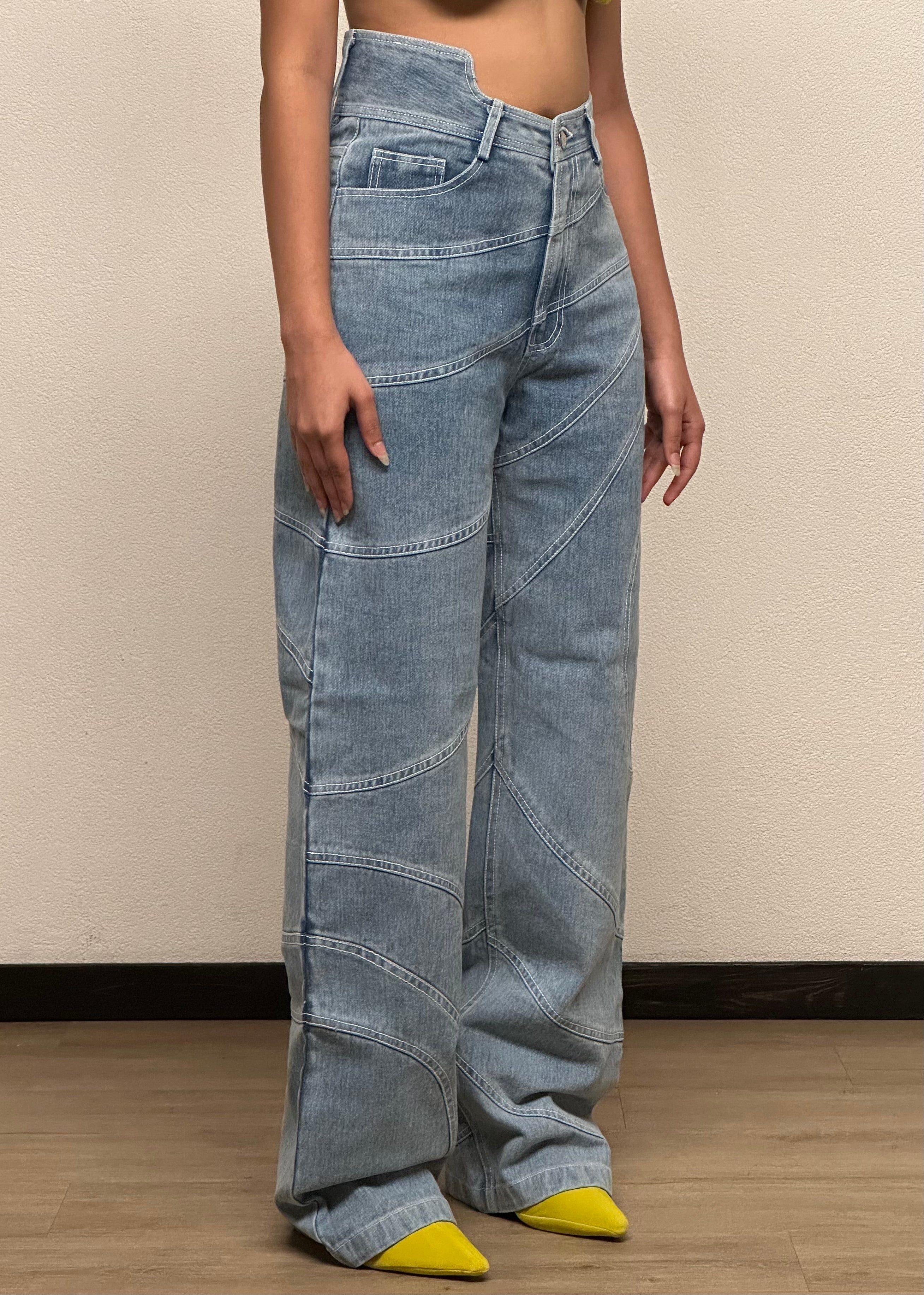 WAVE PANTS IN BLUE