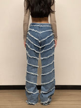 Load image into Gallery viewer, BRITNEY PANEL PANTS IN BLUE [INSIDE OUT STITCH]
